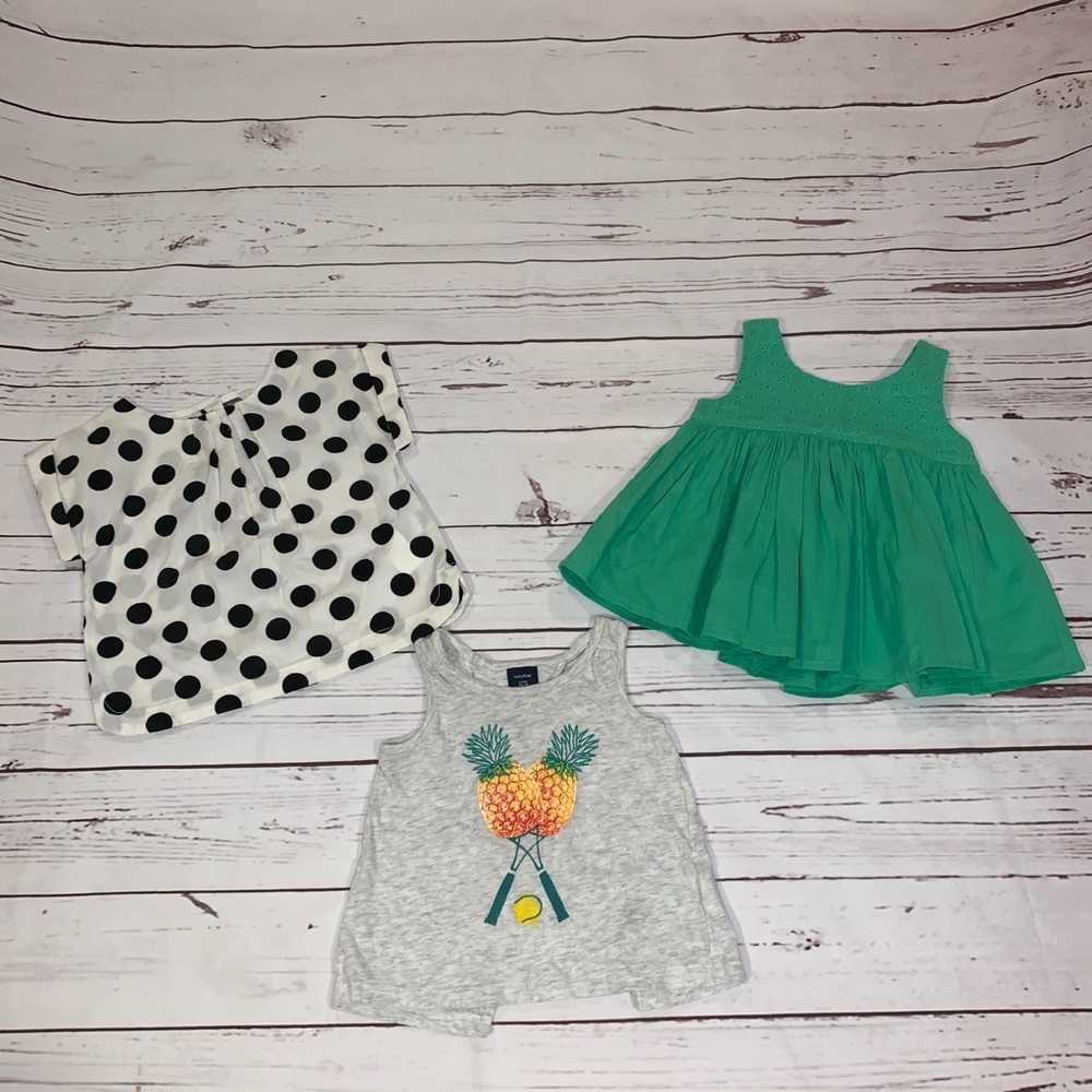3 baby girl gap tops